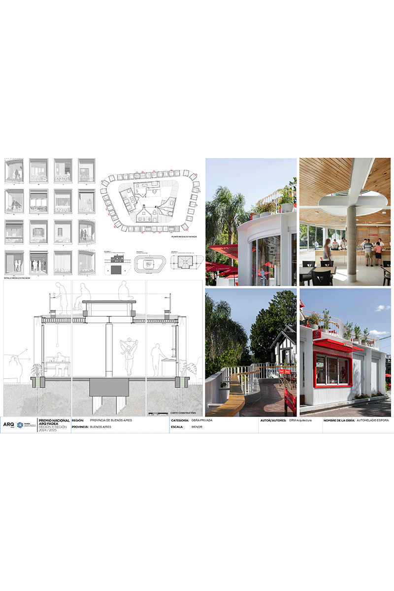 Premio Nacional ARQ FADEA 2024-2025, Autohelado Espora ||| AV. Espora 563 ||| DRM Ariquitectura